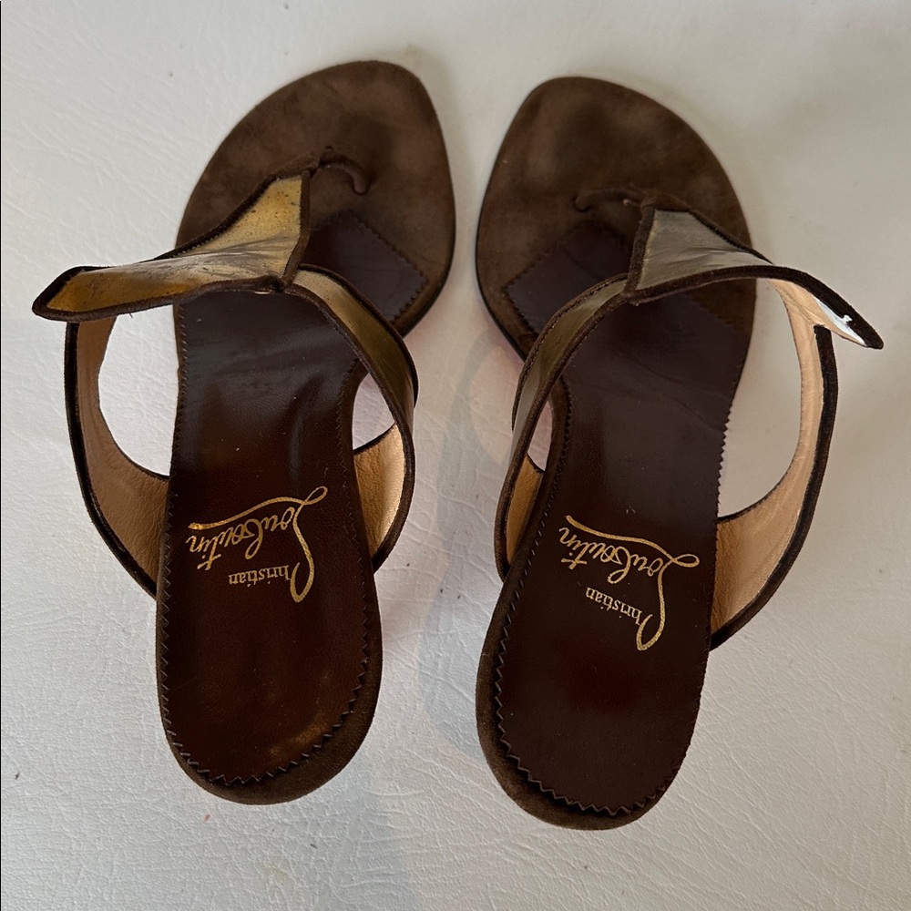 Christian Louboutin metal thong heel sandal - Picture 6 of 13